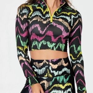 NWT Zumba Transform Long Sleeve Crop Top - XL